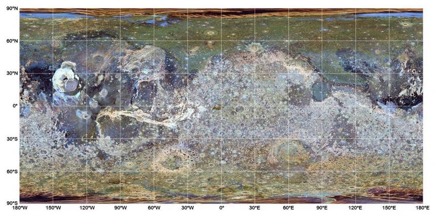 Mars surface roughness map