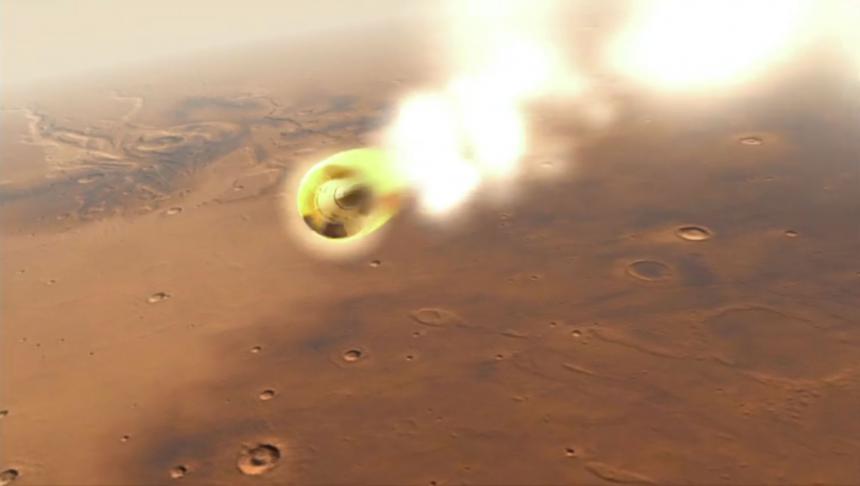 MAV entering the atmosphere of Mars